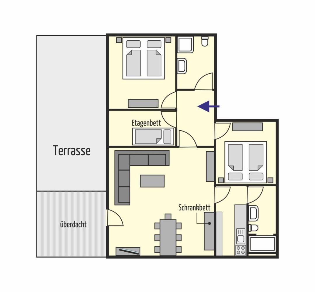 Bungalow Windstille Norddeich  Dış mekan fotoğraf